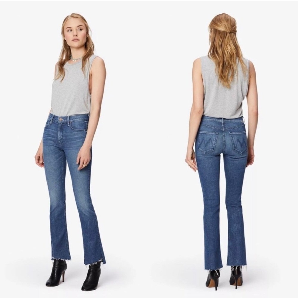 Mother The‎ Runaway Step Fray Jeans 27 Blue Runaway Train 1243-470